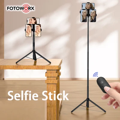 Palo Selfie de aleación de aluminio Fotoworx para grabación de vídeos fotográficos