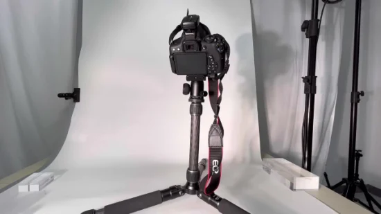 Fotoworx Trípode profesional de fibra de carbono para fotografía con cámara DSLR
